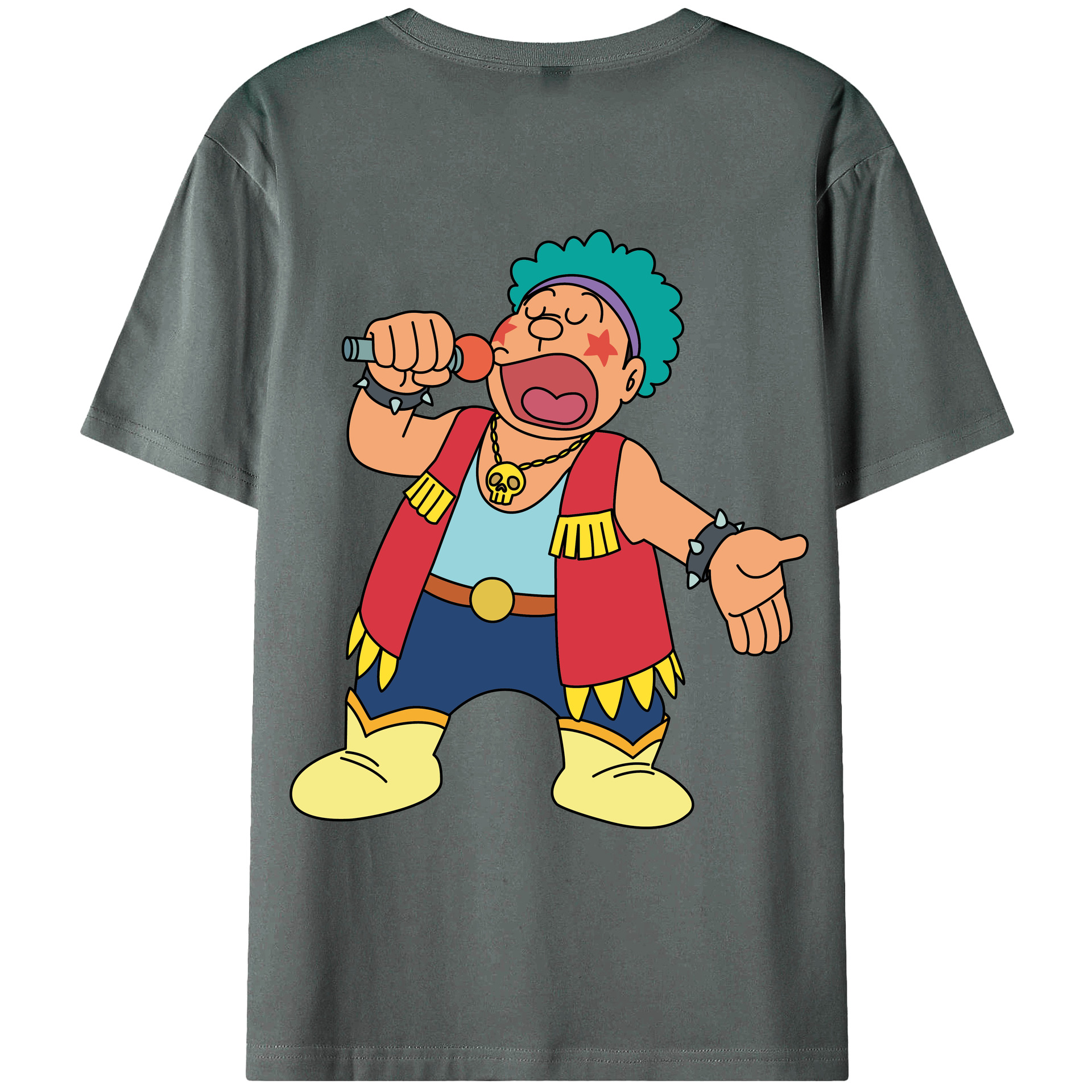 （画像用） ドラえもん 剛田武 Doraemon Gouta Takeshi 綿100％ メンズ半袖Tシャツ（バックプリント） 通気性